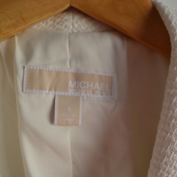 MICHAEL Michael Kors White Textured Jacket - Picture 5 of 6